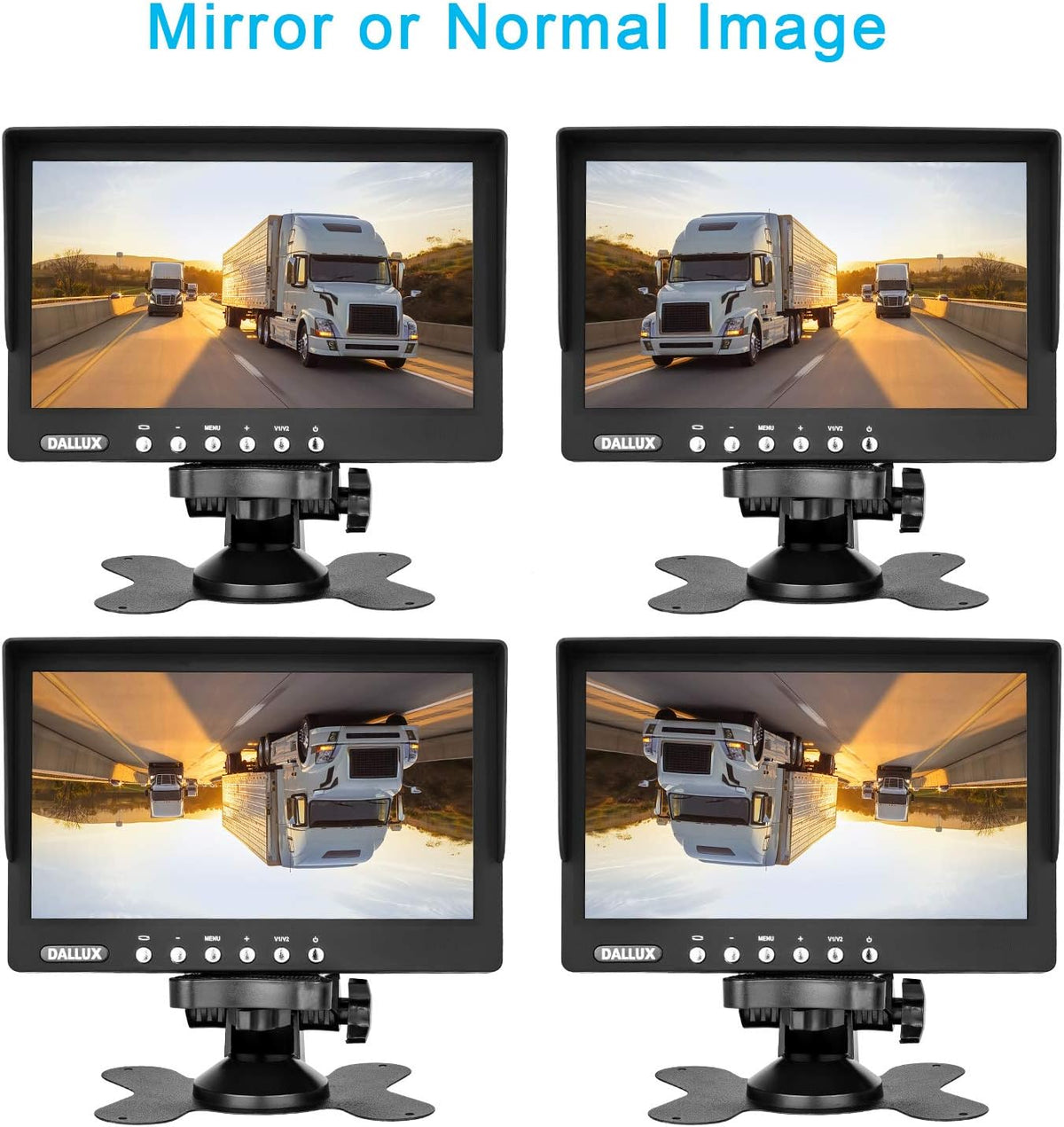 Truck Backup Camera Monitor kit,Heavyduty Vehicle Waterproof Night Vision Wide Angle Rearview Cab