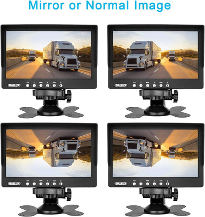 Truck Backup Camera Monitor kit,Heavyduty Vehicle Waterproof Night Vision Wide Angle Rearview Cab
