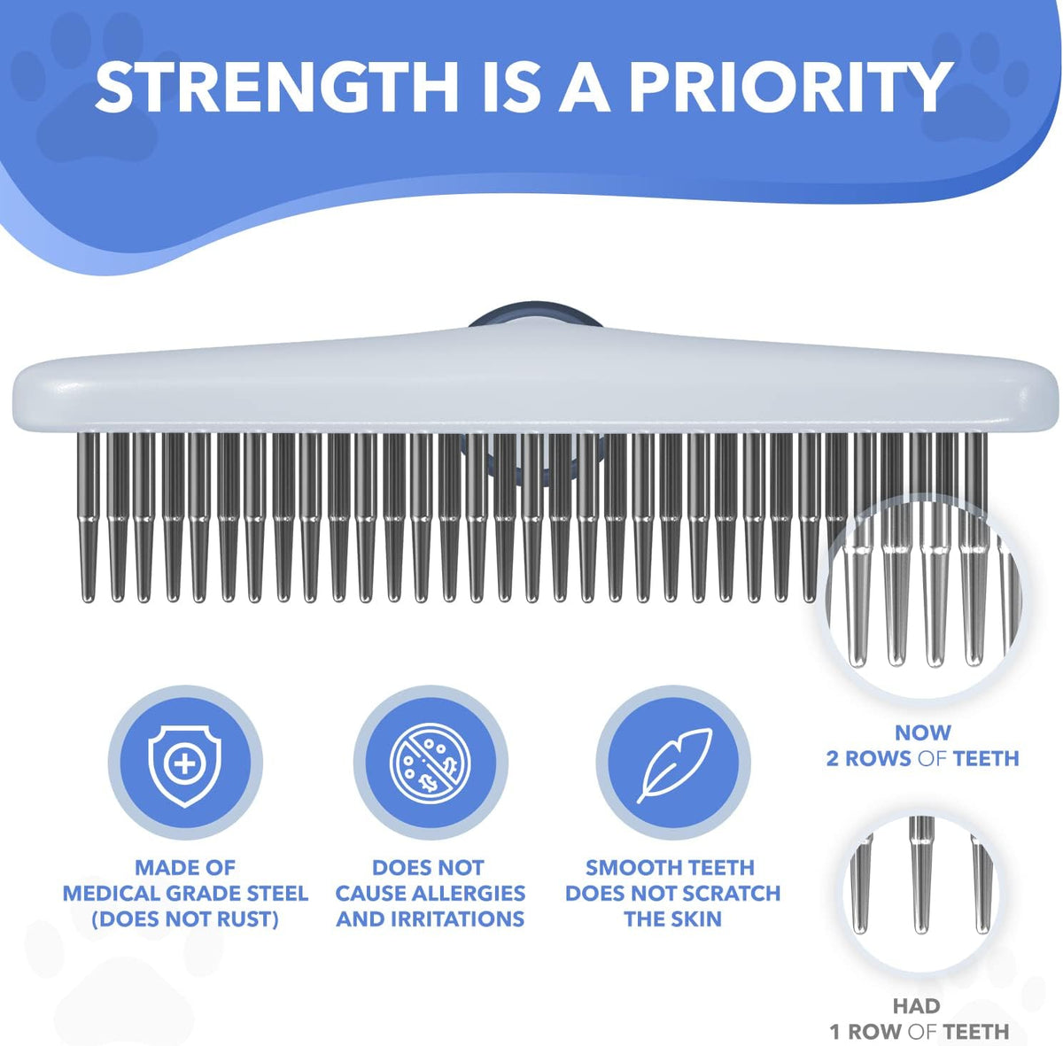 Dog rake deshedding dematting Brush Comb - Undercoat rake for Dogs, Cats, matted, Short,Long Hair