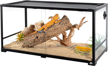 50 Gallon Reptile Tank, Glass Reptiles Terrarium 36" x 18" x 18", Sliding Door, Top Ventilation