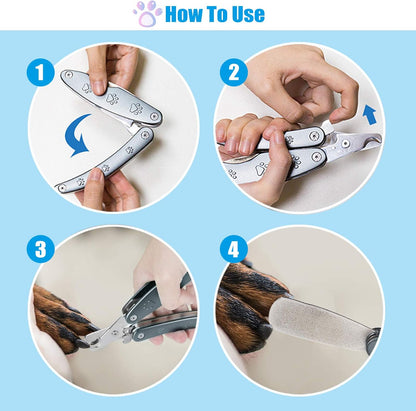 【2025 Quiet Design】 Dog Nail Clippers for Sensitive Dogs, Sharp Smoothest Nail Clippers for Large