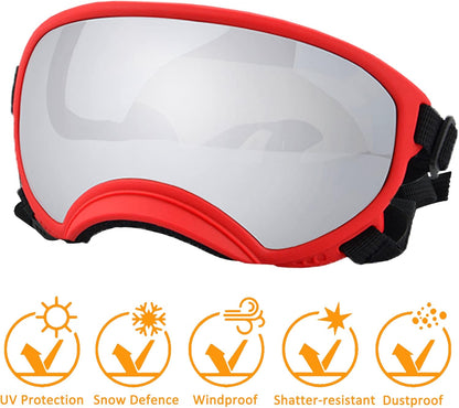 Large Dog Sunglasses with Adjustable Strap UV Protection, Winproof Puppy Sunglasses, Suitable for