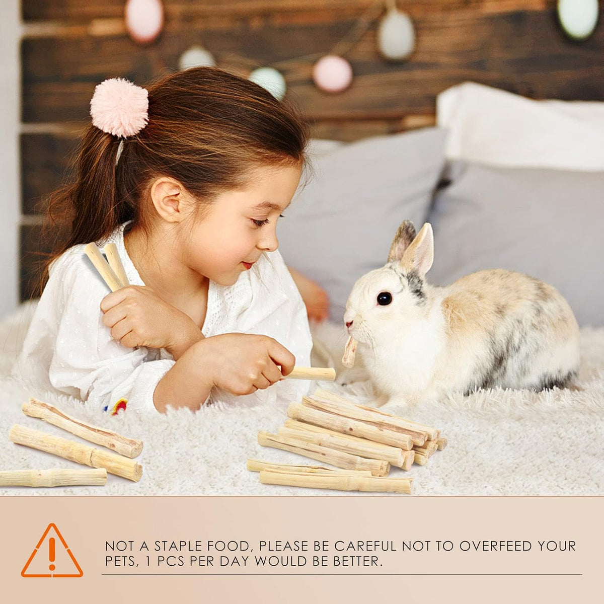 Bissap Sweet Bamboo Chew Sticks for Rabbits 1000g/2.2Ib, Bunny Chew Sticks for Rabbits Hamster