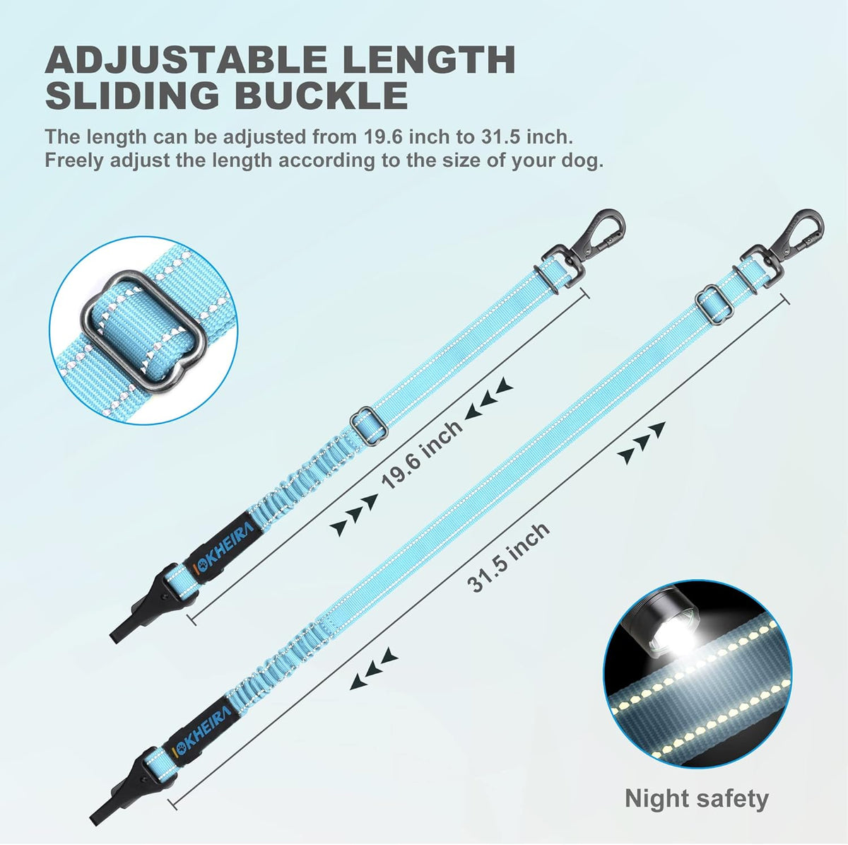 Dog Seat Belt 3-in-1 Car Harness for Dogs Adjustable Safety Seatbelt for Car Nylon Reflective