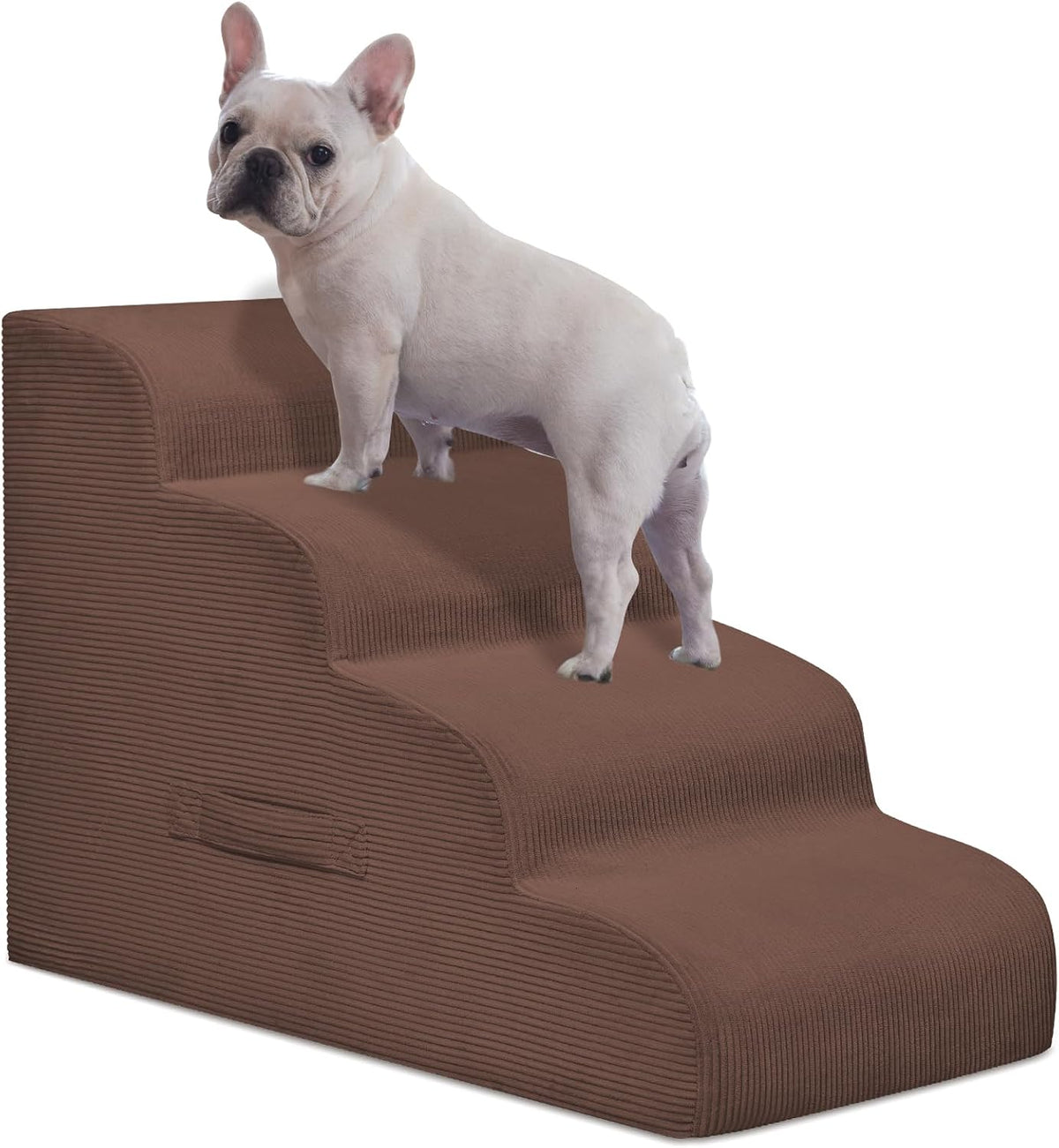 Dog Steps for Small Dogs, 4-Step Pet Ramp Stairs for High Beds and Sofa, Non-Slip Pet Stairs for