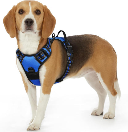 Eagloo Dog Harness Small Sized Dog, No Pull Service Vest with Reflective Strips and Control Handle