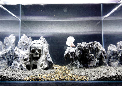 Fish Tank Decor Rocks.Aquarium Decoration Model.Easy and Quick Solution for Aquascaping.(Skull
