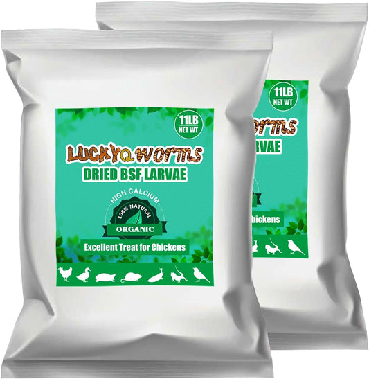 Dried Black Soldier Fly Larvae 22LBS, 85X More Calcium Than Mealworms High-Protein BSF Larvae