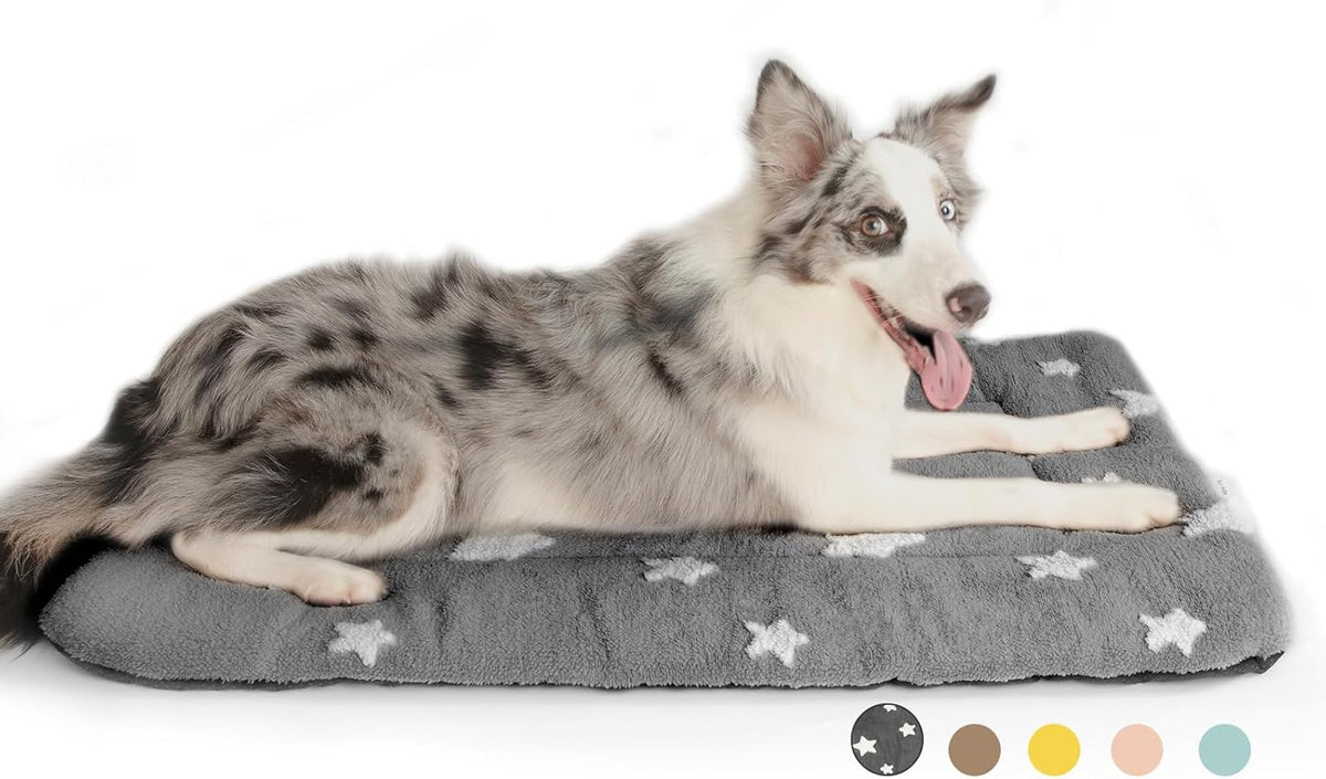 Mora Pets Dog Crate Pad Dog Kennel Bed Mat for Large Dogs Washable Cute Star Pet Bed for 36 inch