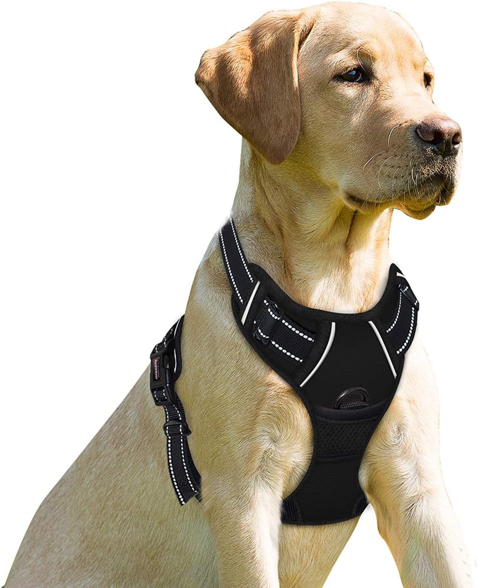 BARKBAY No Pull Dog Harness Front Clip Heavy Duty Reflective Easy Control Handle for Large Dog
