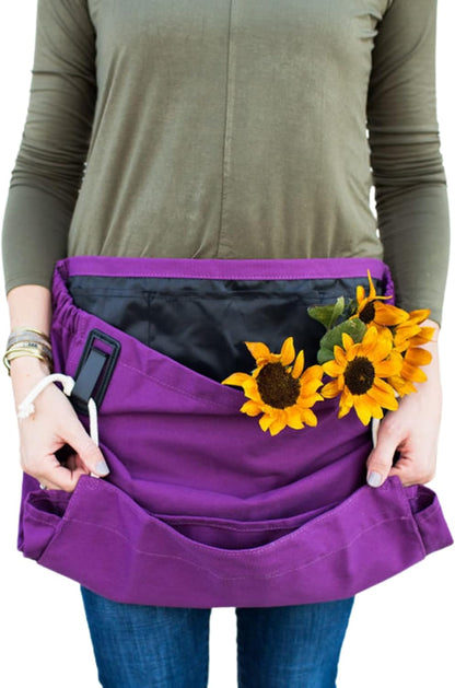 Roo Gardening Apron with Pockets & Harvesting, Picking Pouch - Adjustable, Water-resistant