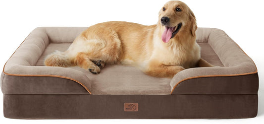 Bedsure XL Plus Orthopedic Dog Bed for Extra Large Dogs - Washable XLarge Dog Cat Bed Waterproof