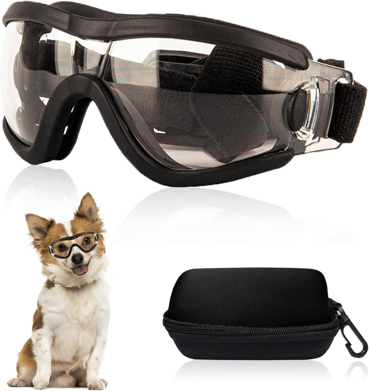 Dog Goggles Small Breed Dog Sunglasses with Adjustable for UV Protection Eyewear Doggy Doggie Puppy