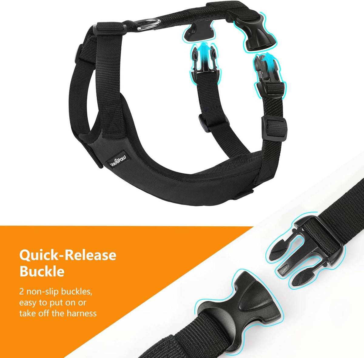 Dog Seat Belt, Safety Vest Dog Car Harness with Adjustable Buckle Dog Seat Belt for Vehicle Nylon