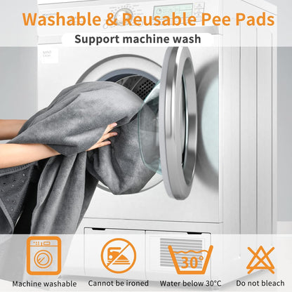 LOOBANI 2 Packs Extra Large Reusable Dog Mat for Floor, Non-Slip Washable Pee Pads for Dogs, Fast