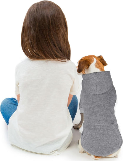 Dog Sweaters for Small Dogs Dog Hoodie Dog Sweater Solid Soft Brushed Fleece Dog Clothes Dog Hoodie