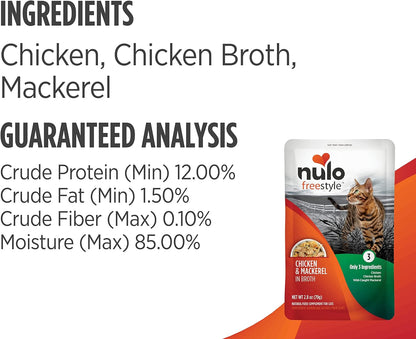 Nulo Freestyle Cat & Kitten Wet Cat Food Pouch, Premium All Natural Grain-Free Soft Cat Food Topper