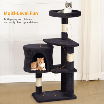 BestPet Cat Tree 36 inch Tall Scratching Toy Activity Centre Cat Tower Cat Condo Multi-Level
