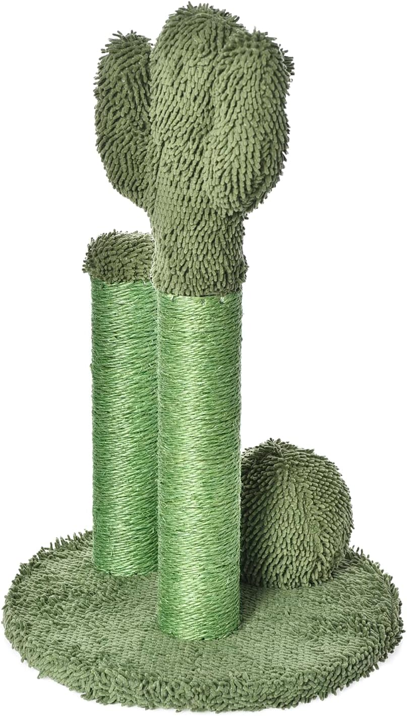 Amazon Basics Cat Scratcher - Indoor Cactus Triple Posts Cat & Kittens Scratching Post with