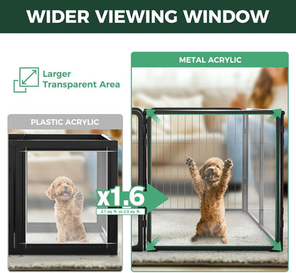 FXW Homeplus Unleashed Indoor Dog Playpen - Stress-Free and Safe Play, Heavy Duty 24 Inch 4 Acrylic