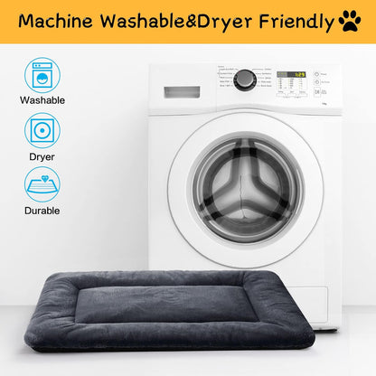 Ultra Soft Dog Bed & Kennel Pad for Large Dogs - Washable & Anti-Slip, Fits Metal Crates, Cozy