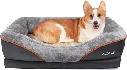 JOYELF Medium Memory Foam Dog Bed Orthopedic Dog Bed & Sofa with Removable Washable Cover and