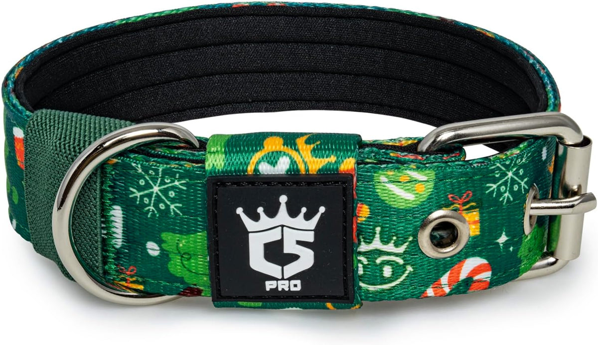 TSPRO Tactical Dog Collar 1.25 Inch Wide Thick Dog Collars with Heavy Duty Metal Buckle, Durable