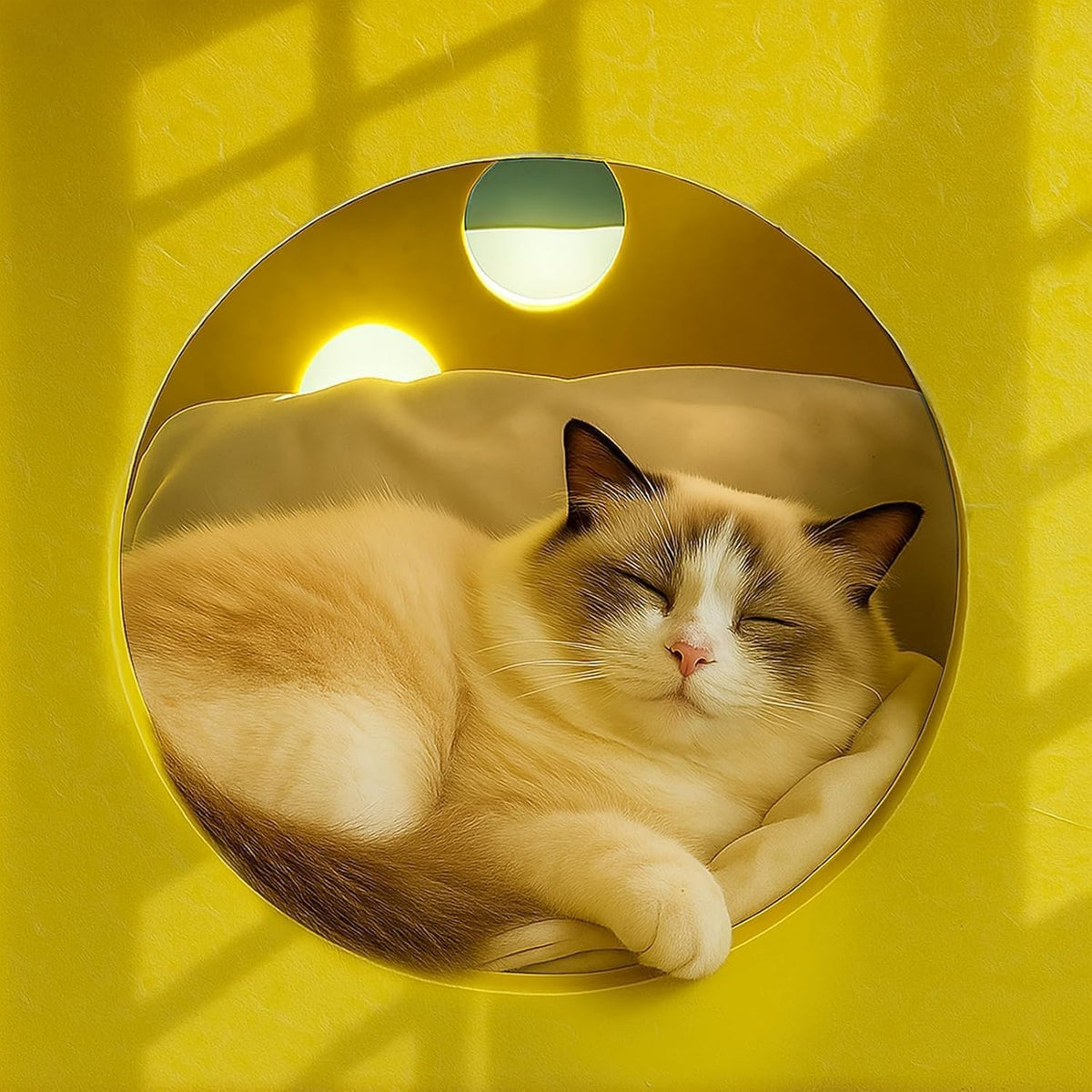 Cat Houses for Indoor Cats, Cute Cat Bed Cave with Soft Pillow, Cat Cube for Multiple Large Cats