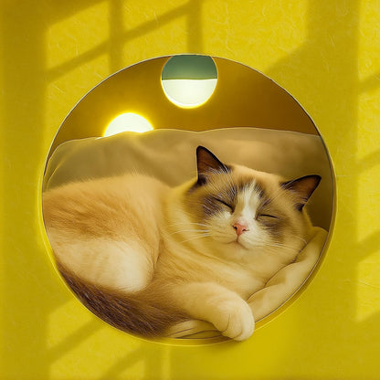 Cat Houses for Indoor Cats, Cute Cat Bed Cave with Soft Pillow, Cat Cube for Multiple Large Cats