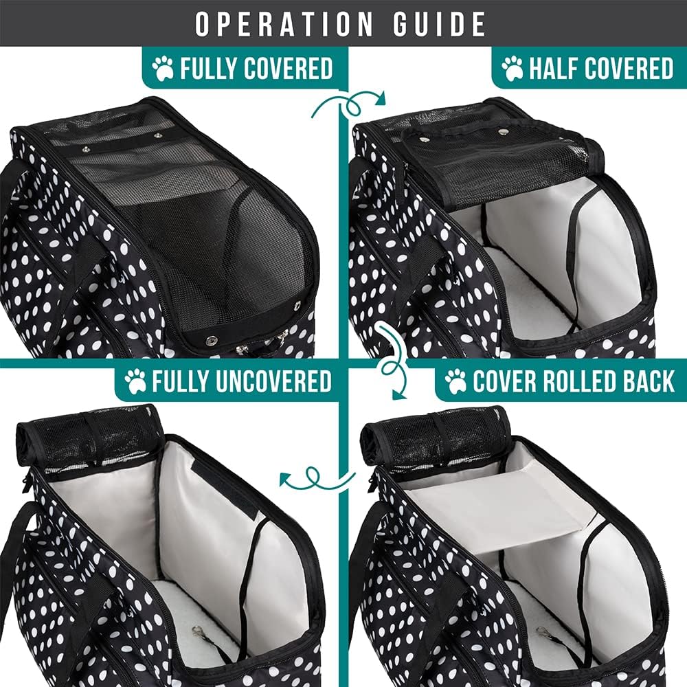 PetAmi Small Dog Purse Carrier, Soft-Sided Pet Carrier Bag with Pockets, Portable Puppy Cat Travel