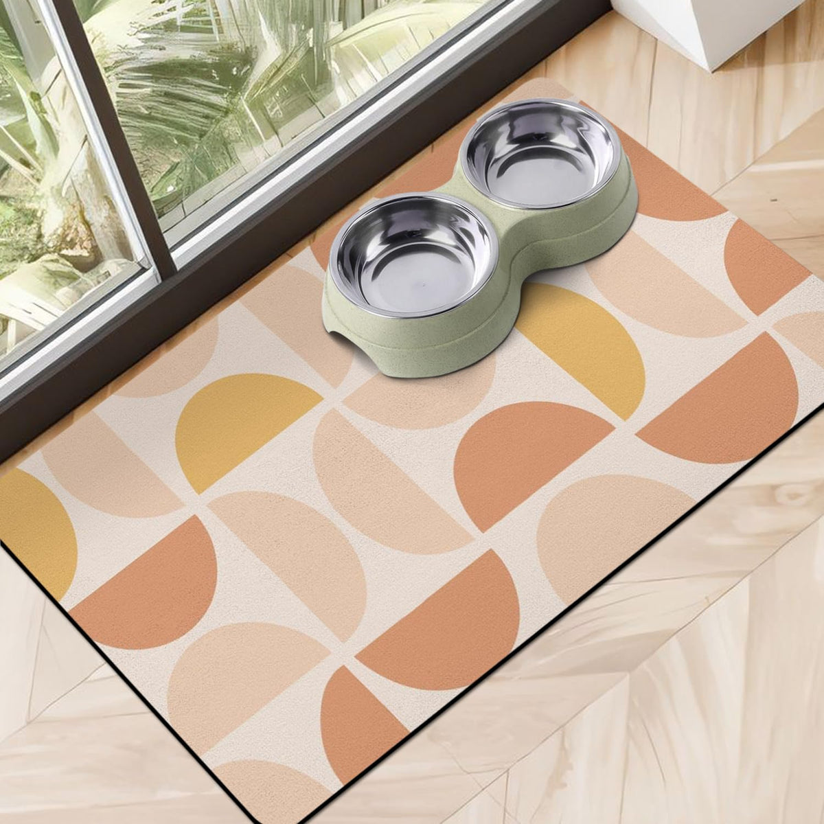 Dog Food Mats for Floors, Absorbent Dog Bowl Mat for Food and Water Dispenser Mat, Quick Dry Cat