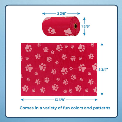 Best Pet Supplies Dog Poop Bags (240 Bags) for Waste Refuse Cleanup, Doggy Roll Replacements for