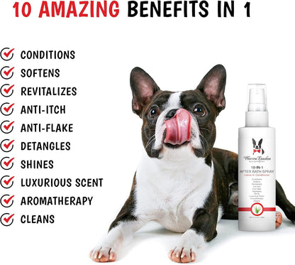 Warren London 10-in-1 After Bath Dog Spray | Leave-in Conditioner & Detangler for Dogs | Aloe Vera