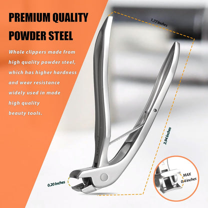Angled Head Large Toenails Clippers for Seniors, Nail Clipper for Thick Toenails and Fingernails