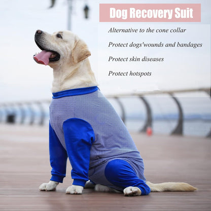 Yeapeeto Dog Onesie Surgery Recovery Suit for Large Medium Bodysuit Dogs Pajamas PJS Full Body for