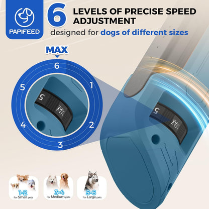 PAPIFEED High Torque Dog Nail Grinder Quiet - 6-Speed Adjustable Pet Nail Trimmer with 2 LED Lights