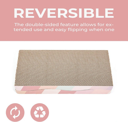 Cat Scratch Pad Cardboard cat scratchers for Indoor Cats Reversible Large Wide Corrugated with