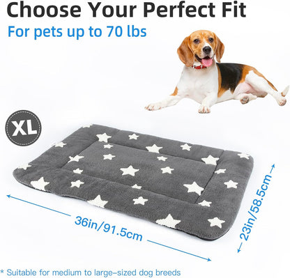 Mora Pets Dog Crate Pad Dog Kennel Bed Mat for Large Dogs Washable Cute Star Pet Bed for 36 inch