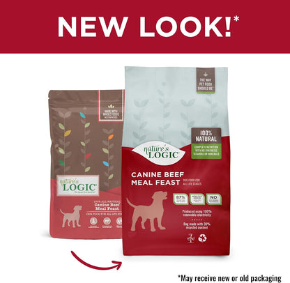NATURE'S LOGIC Dry Dog Food - 100% Natural - No Synthetics - for All Ages, Sizes, Breeds - Free