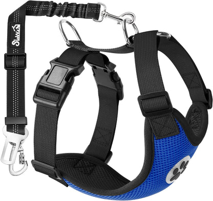 SlowTon Dog Seat Belt Harness for Car, Dog Car Harness Adjustable Mesh Breathable & Dog Seatbelt