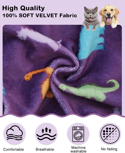 CuteBone Dinosaur Costume Dog Pajamas, Stretchy Spandex Crystal Velvet Sleepwear Coat for Small