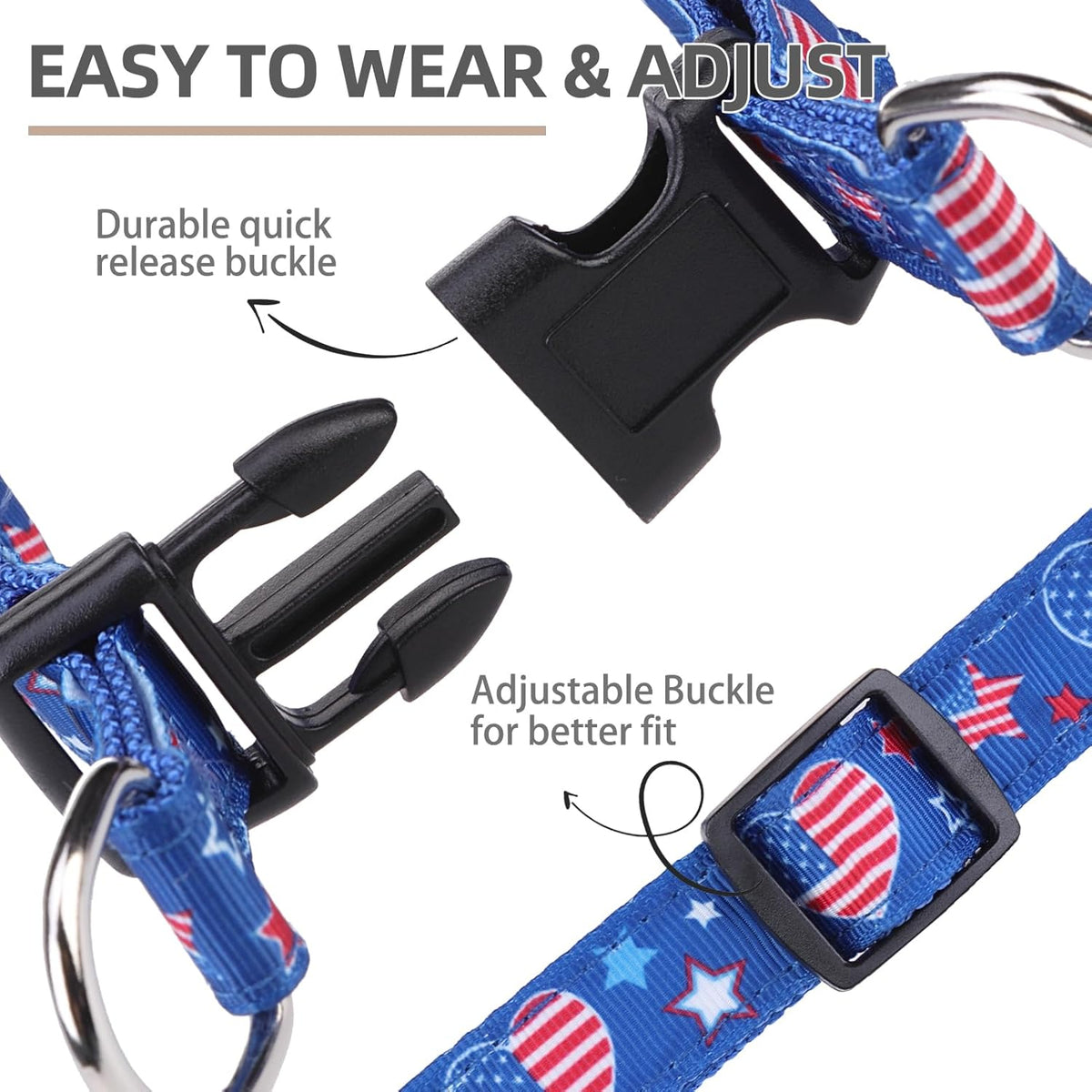 PUPTECK No Pull Dog Harness Soft Adjustable Basic Nylon Step in Puppy Vest Outdoor Walking with ID