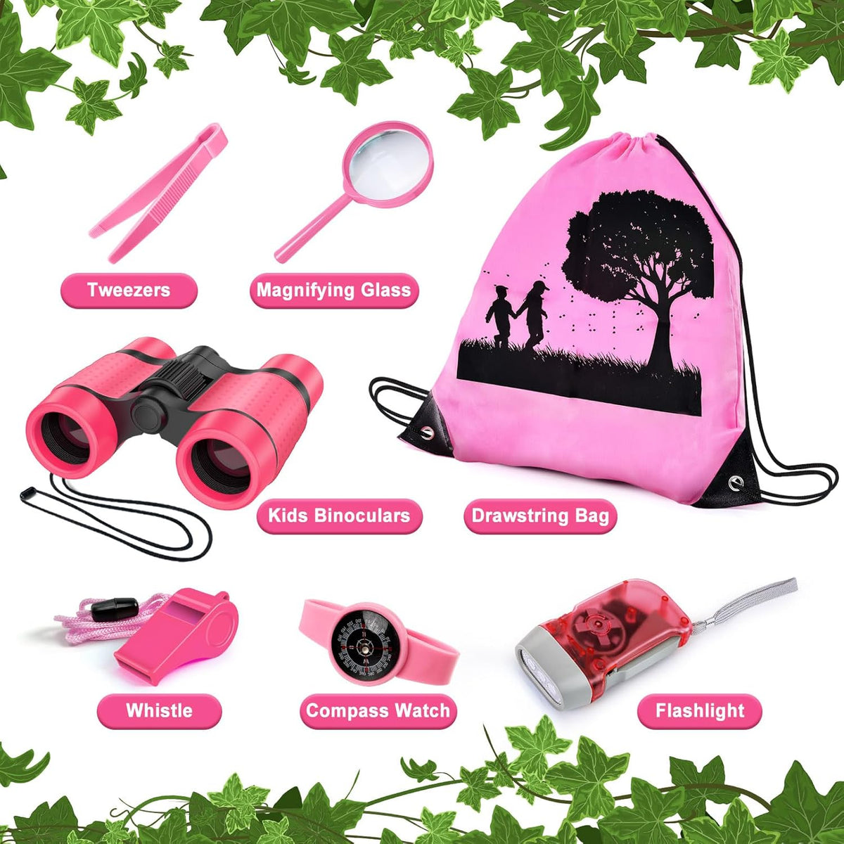Kids Explorer Kit & Bug Catcher Kit, Camping Gear for Kids, Outdoor Exploration Set with Backpack &