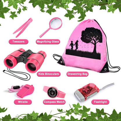 Kids Explorer Kit & Bug Catcher Kit, Camping Gear for Kids, Outdoor Exploration Set with Backpack &