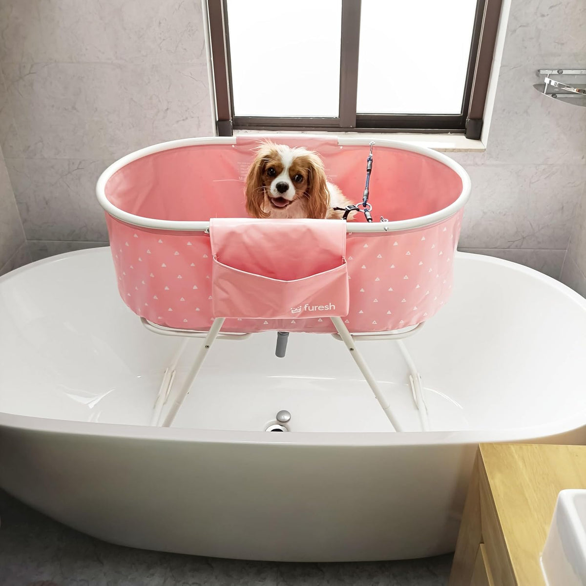 Little Dipper Dog Bath Tub and Wash Station for Bathing Shower and Grooming, Elevated Foldable and