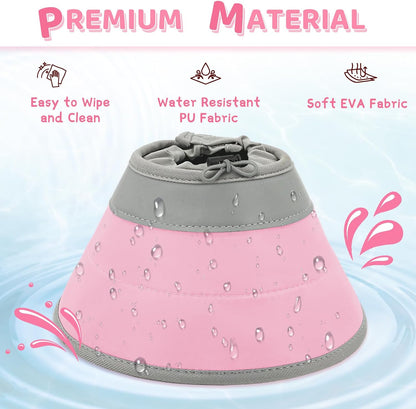 Cat Cone Collar Soft to Stop Licking, Adjustable, Foldable Lightweight Kitten Cones After Surgery