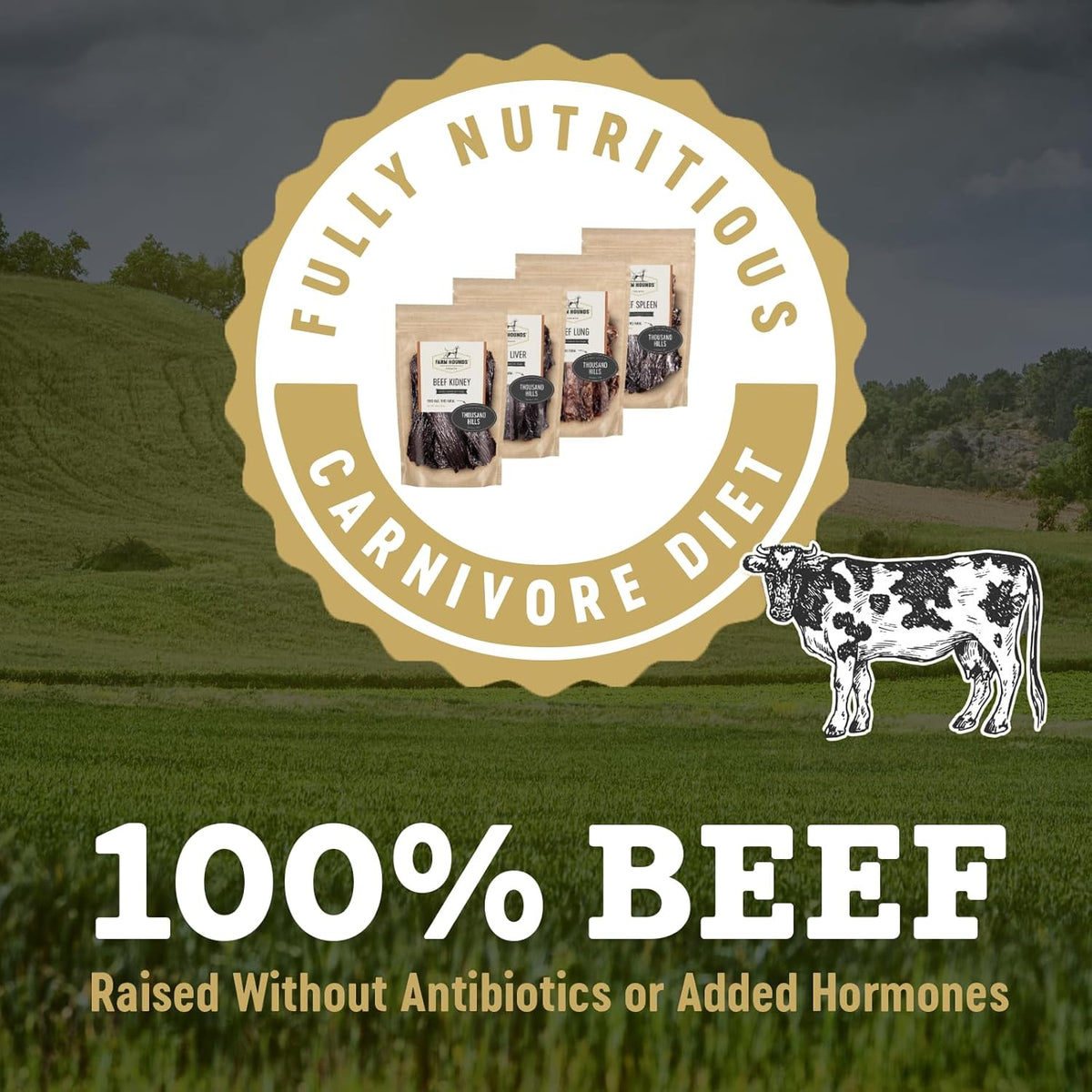 Farm Hounds - Beef Organs Bundle - Premium Beef Organs for Dogs - Made from 100% Humanely Raised