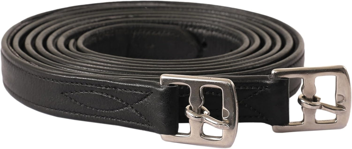 Exion FlexiStrong Stirrup Leathers for English Saddles – 1" Premium Calfskin with Nylon Core