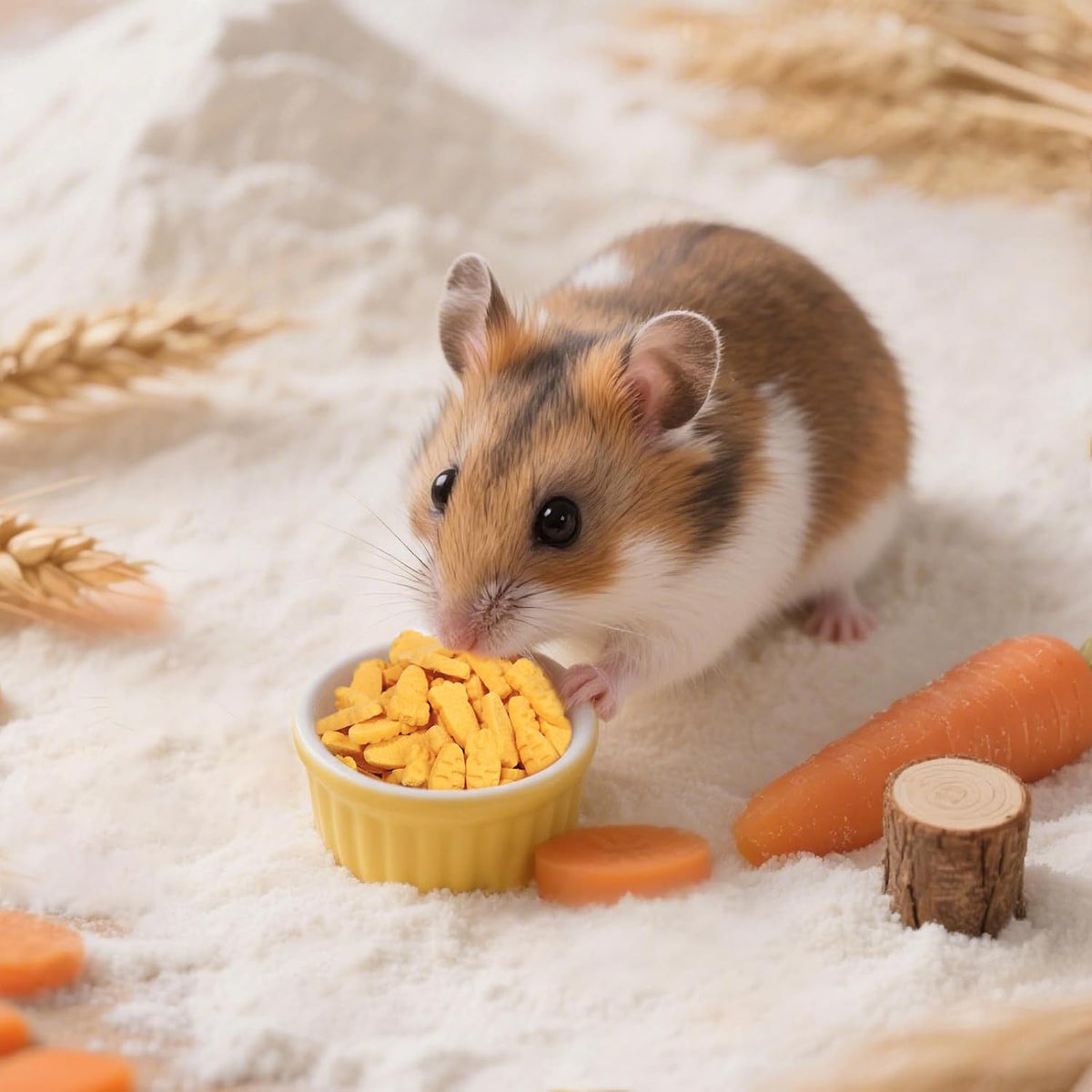 Abizoo Hamster & Gerbil Treats, Crunchy Baked Hamster Snacks with Carrot and Yeast, Natural