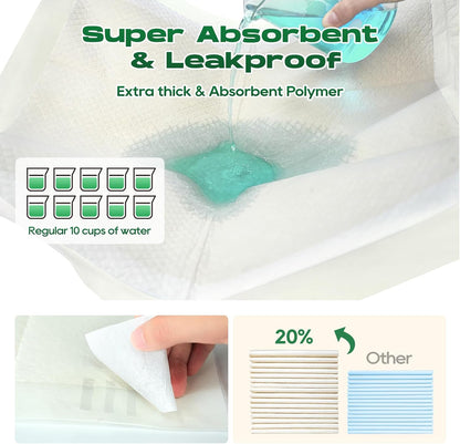 50-Count 30"x36" XXL Puppy Pads Disposable Pee Pads for Dogs Extra Large Super Absorbent Bamboo